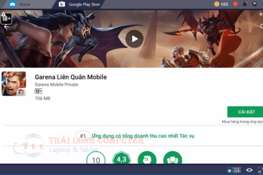 Cách cài đặt Liên Quân trên laptop bằng phần mềm blestack