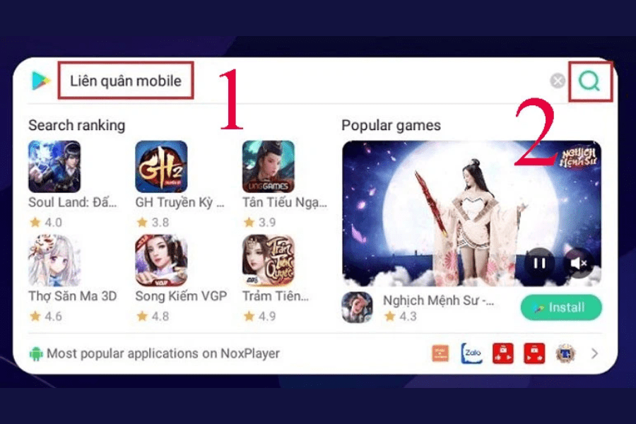 Cách cài đặt Liên Quân trên laptop bằng phần mềm Noxplayer