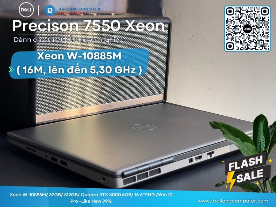 Dell Precision 7550 Xeon W-10885M Thiết kế chuyên nghiệp – Giá cực