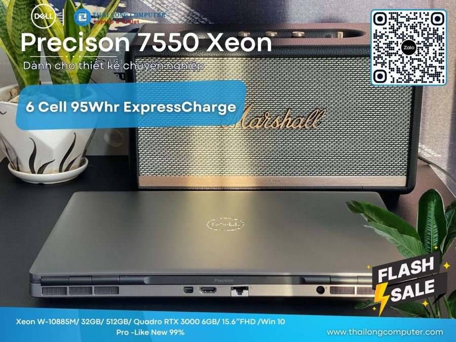 Dell Precision 7550 Xeon W-10885M Thiết kế chuyên nghiệp – Giá cực
