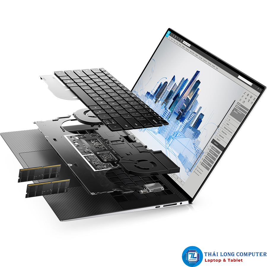 Laptop Dell Precision 5560 Core i7-11800H, Ram 16Gb, SSD 512Gb, Nvidia T1200 4Gb, 15.6 Inch 4K UHD+ Touch, Windows 11 Pro - Hình ảnh 5